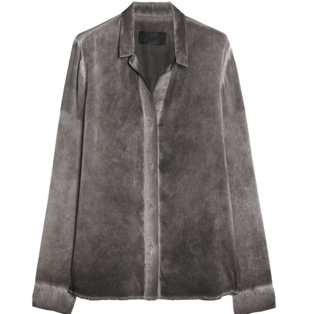 RtA Faded washed-silk blouse